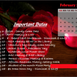 February 2020 - Important Dates